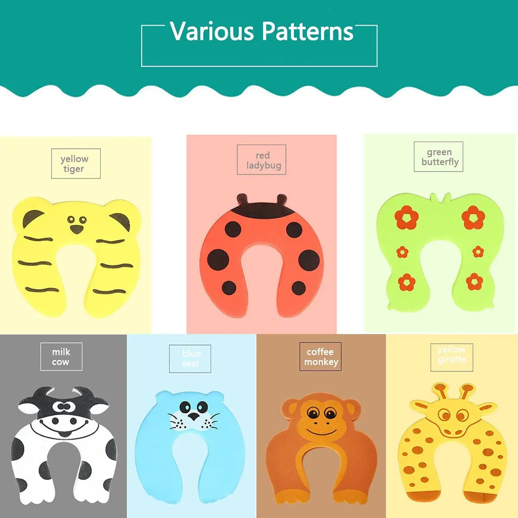 Children Doorstop Door Clip Soft Foam Door Stopper Holder EVA C Shape Kids Doorstops Baby Safety Locks Finger Security Protecter
