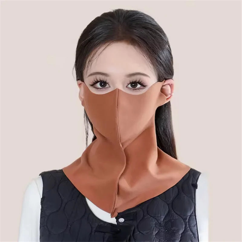 New Unisex Ice Silk Sun Mask Wearable Blanket Outdoor UV Neck Scarf Summer Riding Breathable Protection Dust Masks