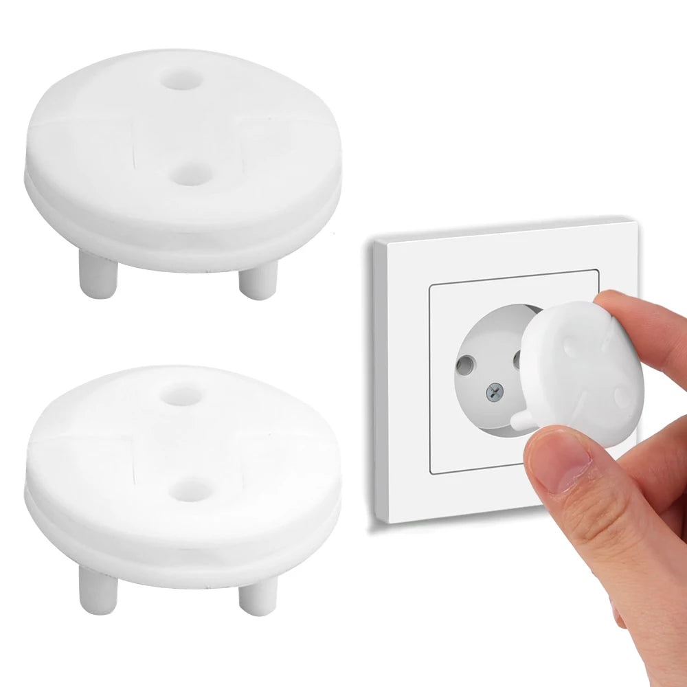 White Electrical Safety Socket Protective Cover Baby Care Safe Guard Protection Children Anti Electric Shock Rotate Protectors