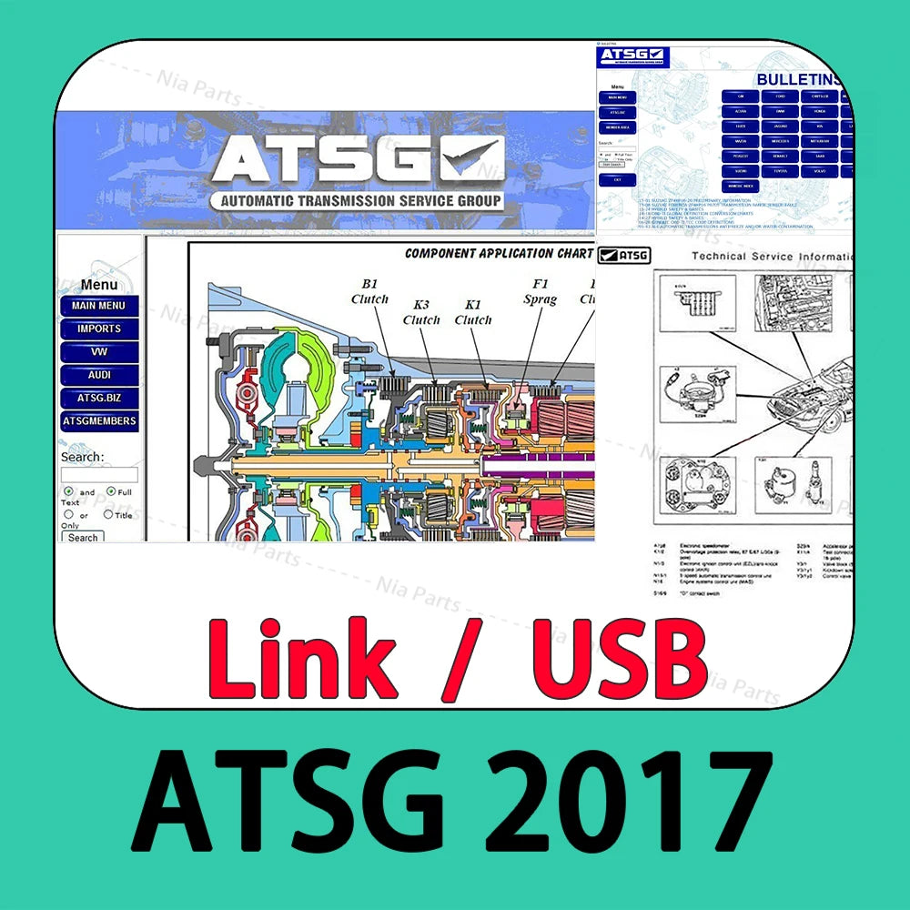 Automatic Transmissions Service Group 2017 ATSG Diagnostic software inspection tools Repair Information tuning auto data Program