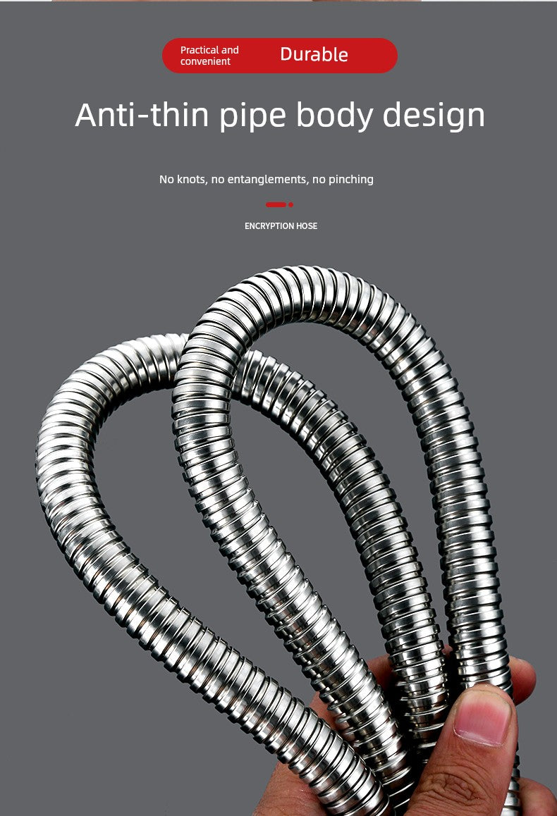 Shower Hose Explosion-Proof Shower Tube Boost Nozzle Refined Copper Neutral Connecting Pipe Water Heater Accessories Complete Collection Punch-Free