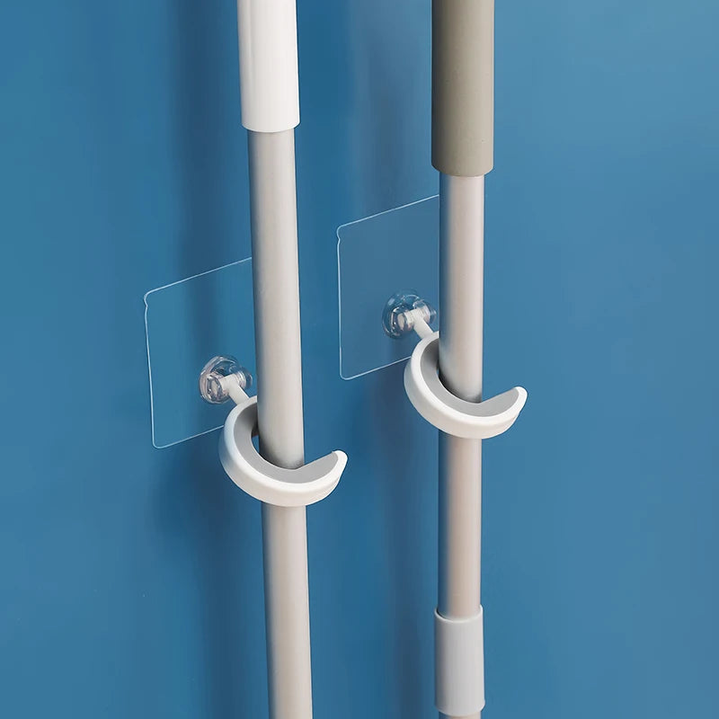 1/2PCS Mop Organizer Holders No Trace Organizer Garage Bathroom Accessories Kitchen Bathroom Strong Accessories Hanging Racks