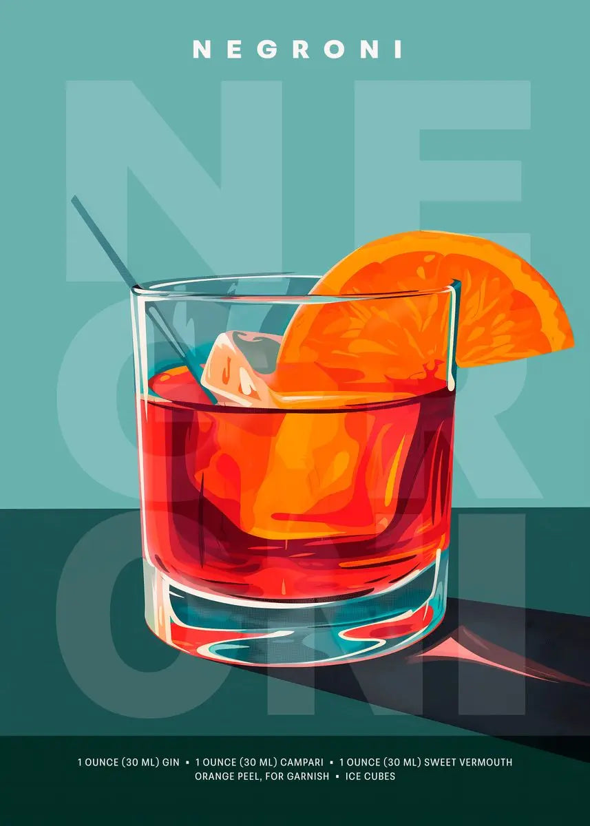 Simple Bar A Variety of Mixed-up Alcoholic Beverages Poster Canvas Printing for Home Room Wall Decoration Frameless Painting