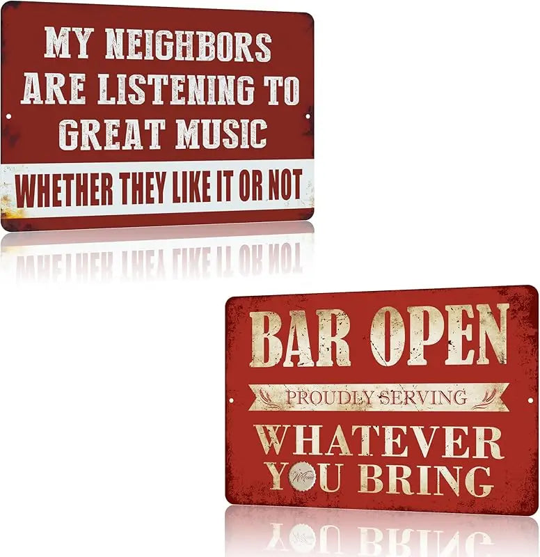 Iron Painting Retro Art Bar Logo Decoration Fun Home Open Metal Men's Cave Gifts Indoor and Outdoor
