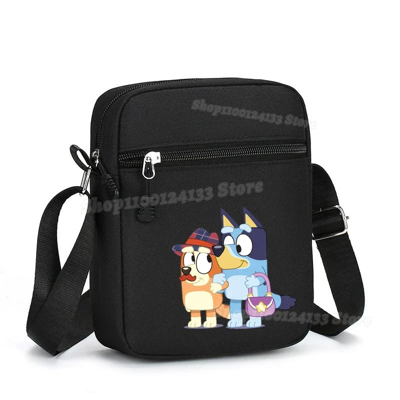 Bluey Shoulder Bag Men's Woman Crossbody Mini Bag Bingo Chilli Cartoon Anime Oxford Simple Casual Mobile Phone Handbag Cute Gift