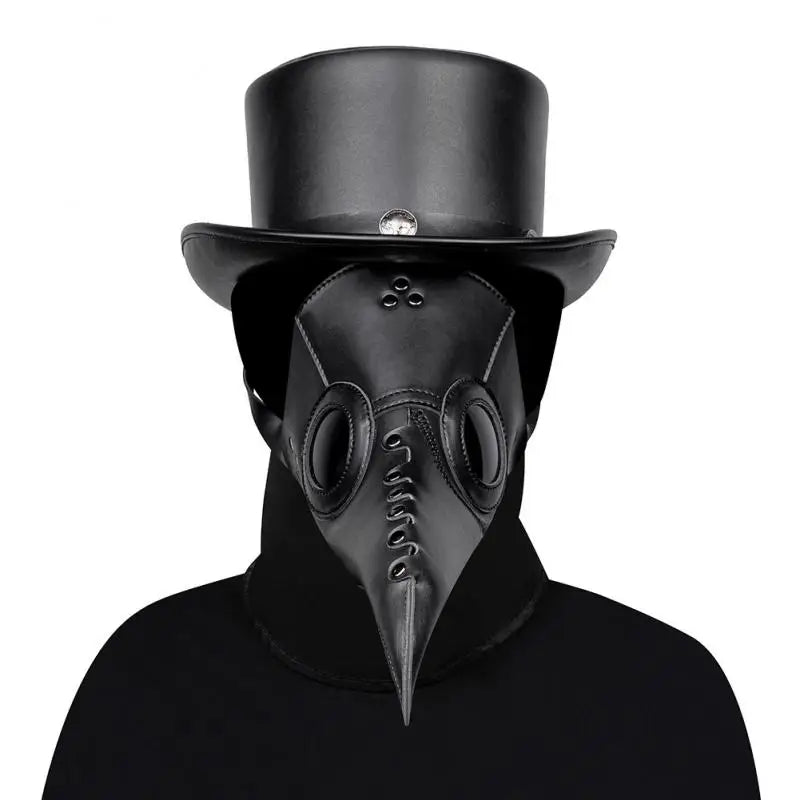 Steampunk Cosplay Mask Medieval Punk Plague Doctor Bird Headset Witch Novelty Headgear Set Pu Leather Halloween Cos Accessory