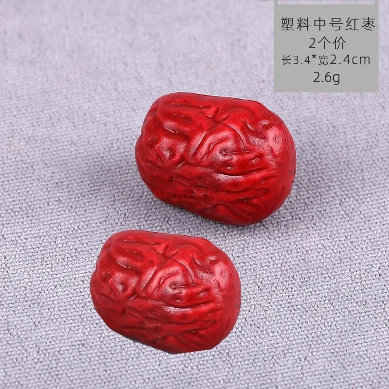 Simulated Red Date Model Plastic Fake Red Date Props Dried Fruit Health Food Props Toys Nourishing Products