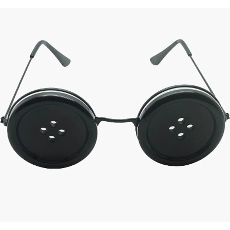 Game Peripheral Emily Dyer Button Eyes Glasses Cosplay Game Character for Halloween Costume Accessory Prop Novelty Funny Eyewear