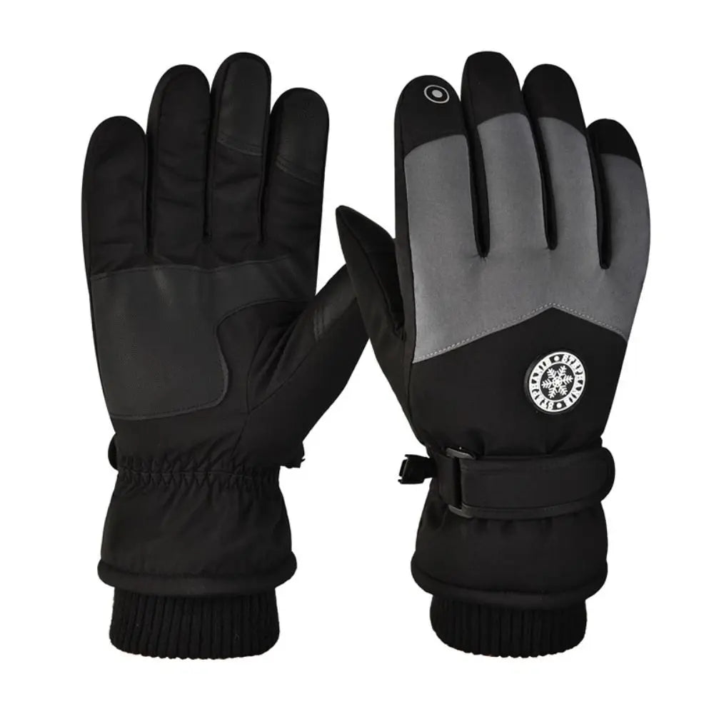 Outdoor Sports Touch Screen Winter Ski Gloves Warm Waterproof Velvet Gloves Korean Style Thermal Driving Gloves Outdooor