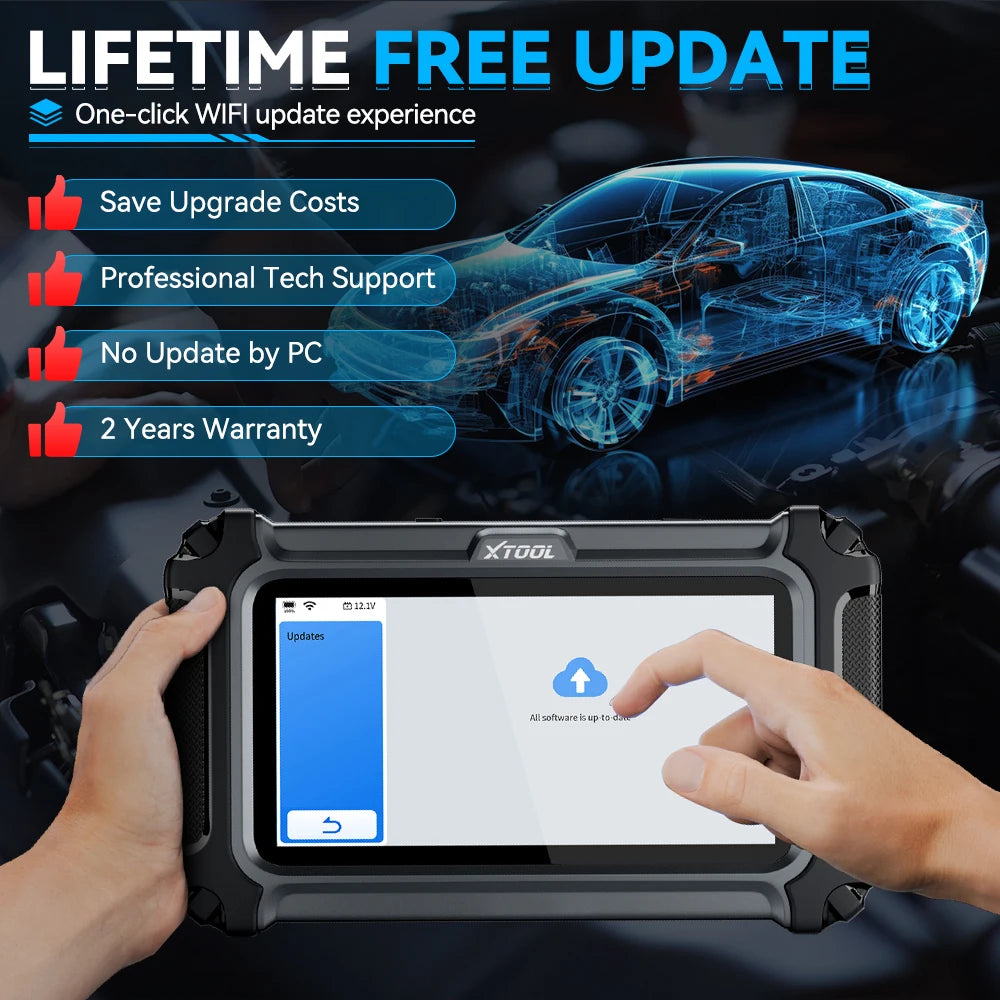 XTOOL D5S Car Diagnostic Tool Gearbox ABS EPB SRS Engine System Scanner 15 Resets Service OBD2 Scanner All Function Free Update