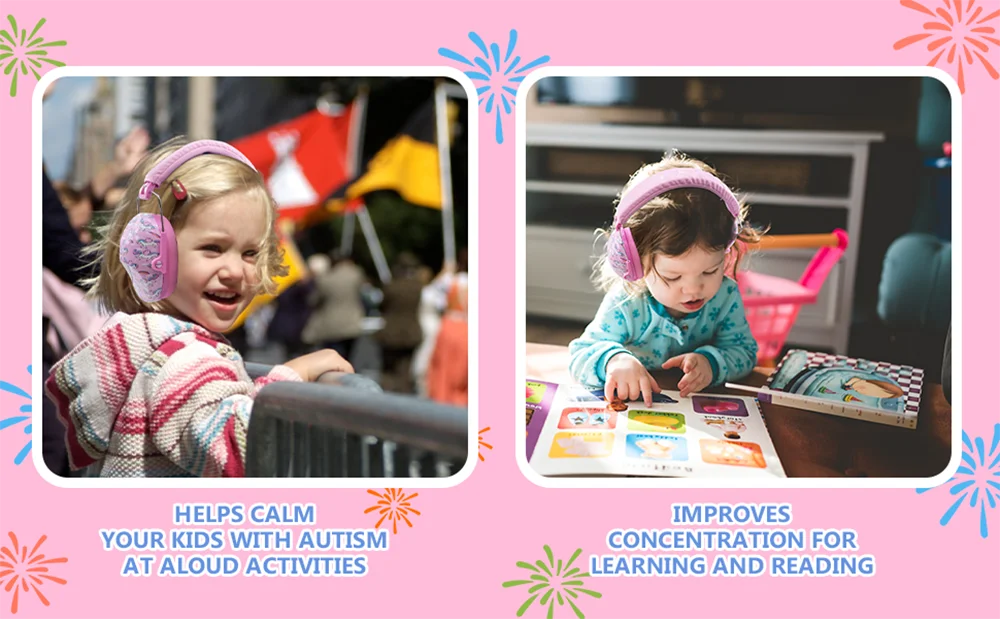 ZOHAN Kid Earmuffs Hearing Safety Protection Earmuffs Passive Noise Cancelling NNR 25dB For Children Toddlers Reading Sleeping