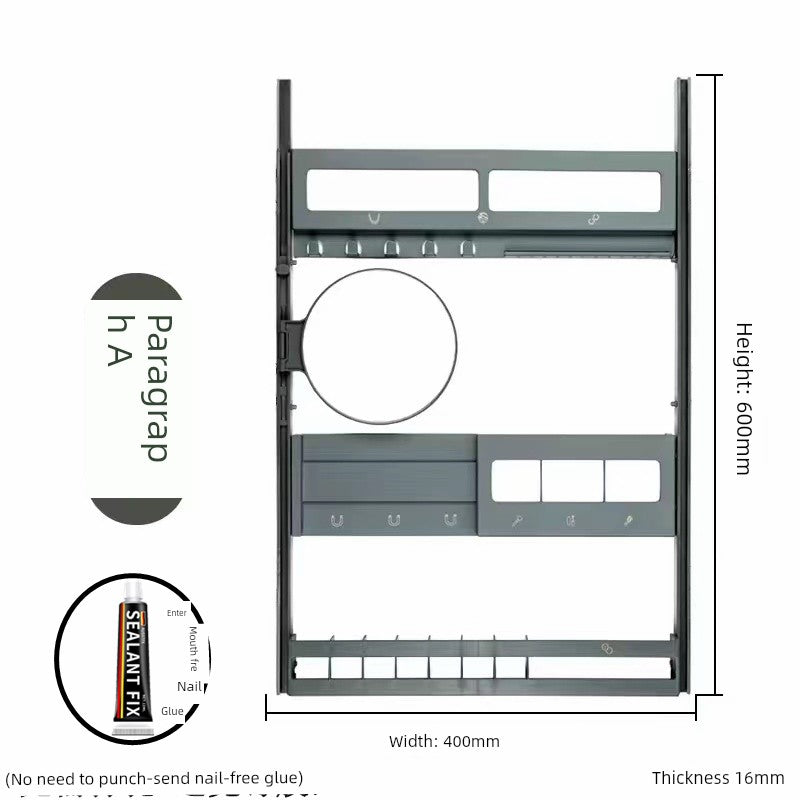 Accessible Luxury Cosmetics Storage Rack Punch-Free Bathroom Cabinet