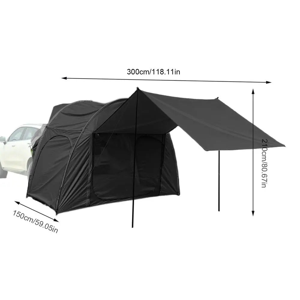 SUV Car Tent SUV Tent Camping Tarp With Awning Car Tailgate Shade Awning Tent For Camping SUV Camping Tent For Van MPV Truck