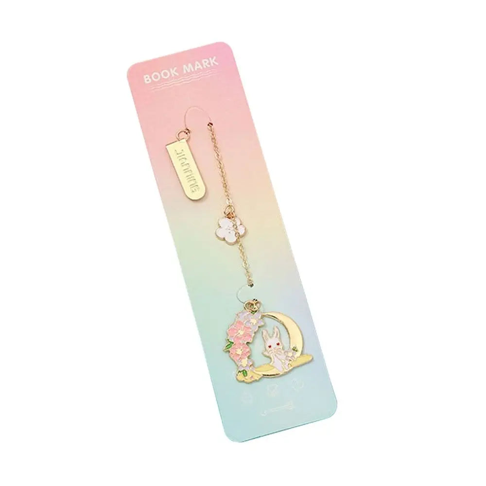 Exquisite Metal Bookmark Cute Rabbit Hollow Book Page Marker Book Page Pagination