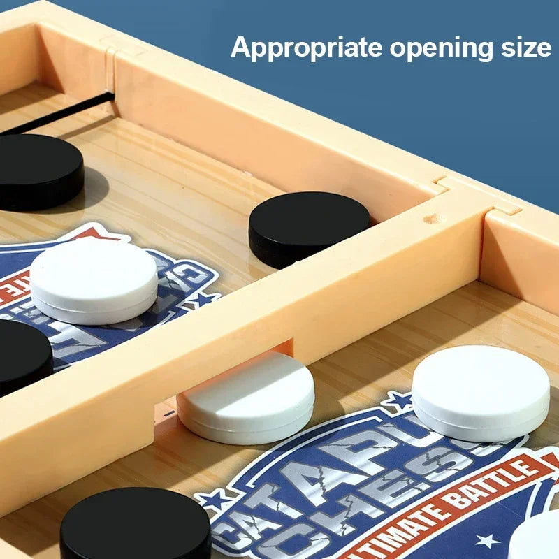 Desktop Battle Board Table Hockey Paced Sling Puck Board Game Fast Sling Puck Winner Party Game Child Adult Double Family Game T