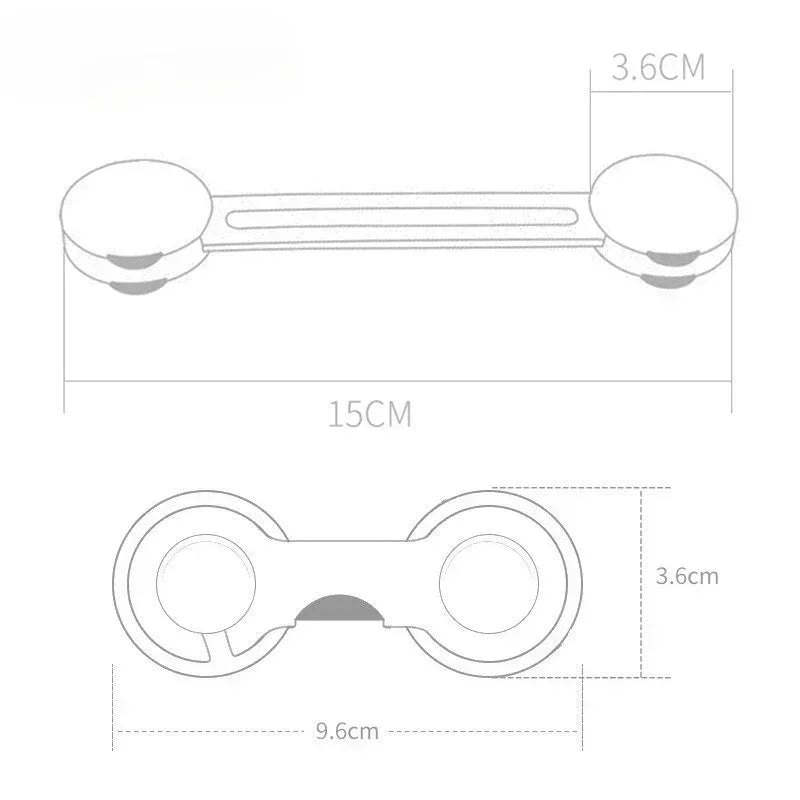Baby Safety Lock Drawer Anti-Pinching Hand Cabinet Drawer Locks Plastic White Safety Buckle for Children Security Protection