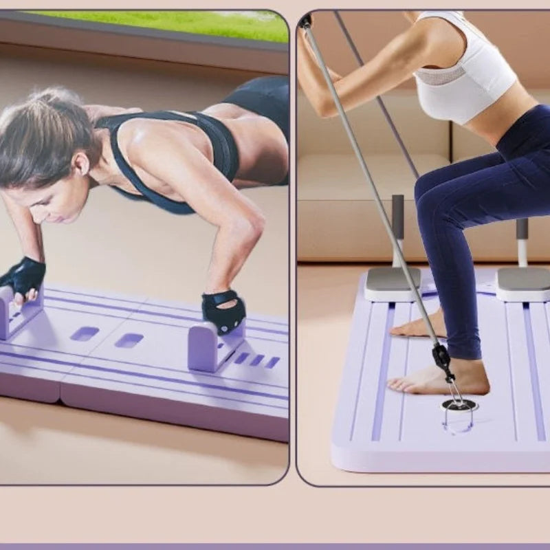 Multifunctional Abdominal Exercise Board Foldable Push-up Board Pilates Board Body Shaping Machine Home Fitness Equipment