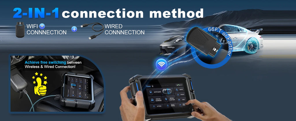 VDIAGTOOL VD70S VD70 BT Bluetooth Automotive Scanner Wireless WIFI Car Diagnostic Scan Tools ECU Coding 36+ Services CANFD DOIP