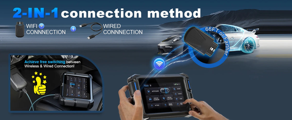 VDIAGTOOL VD70S VD70 BT Bluetooth Automotive Scanner Wireless WIFI Car Diagnostic Scan Tools ECU Coding 36+ Services CANFD DOIP