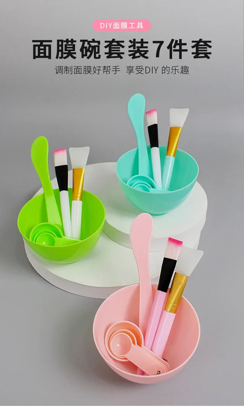Face Mask Mixing Bowl Set DIY Facemask Mixing Tool with Silicone Mask Bowl Makeup Brushes Spatula Beauty Skin Care Beauty Health