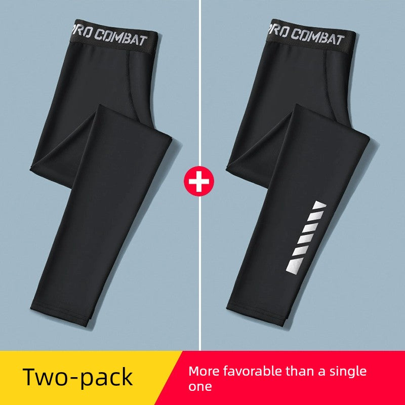 Basketball Basic Thin Ice Silk Quick-Drying Compression Leggings