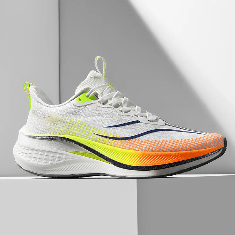 Marathon Air Cushion Carbon Plate Sports Running Shoes Men Breathable Lightweight Comfortable Athletic Tennis Sneakers Footwear