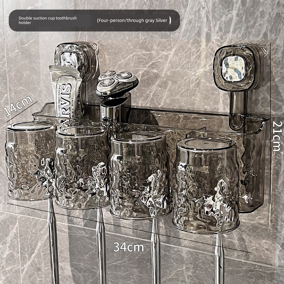 Suction Cup Toothbrush Rack Wall-Mounted No Punch Toothbrush Holder New Arrival Bathroom Tooth Cup Gargle Cup Shelf