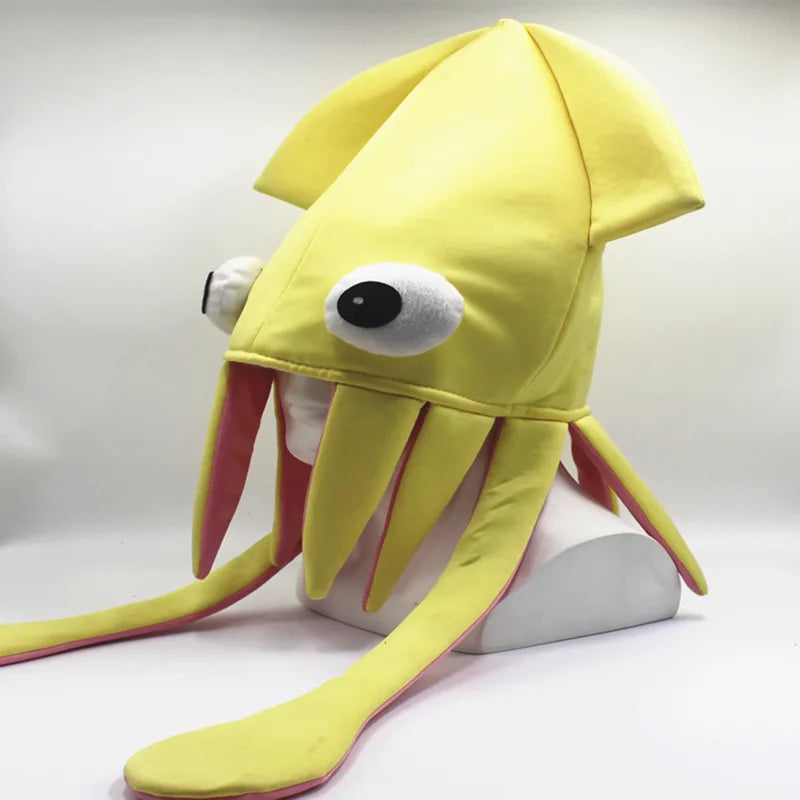 Four Color Halloween Ball Performance Party Props Novelty Toys Funny Hat Velvet Squid Hat Squid Octopus Hat