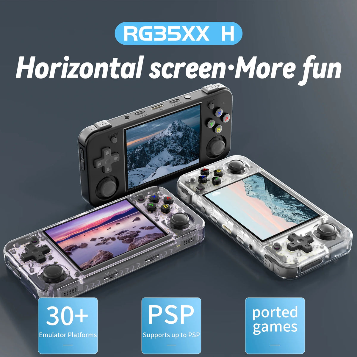 RG35XX H 3.5-inch IPS Screen Handheld Game Console with  Linux System 64G Portable Pocket Video Player 3300mAh WIFI/Bluetooth