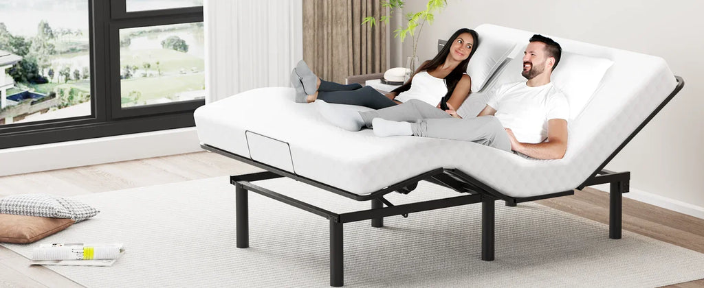 Adjustable Bed Base with one Bed Assist Rail for Seniors, Premium Quiet Motor, Anti-Snore, Zero Gravity, Memory Pre-Sets, Wirele