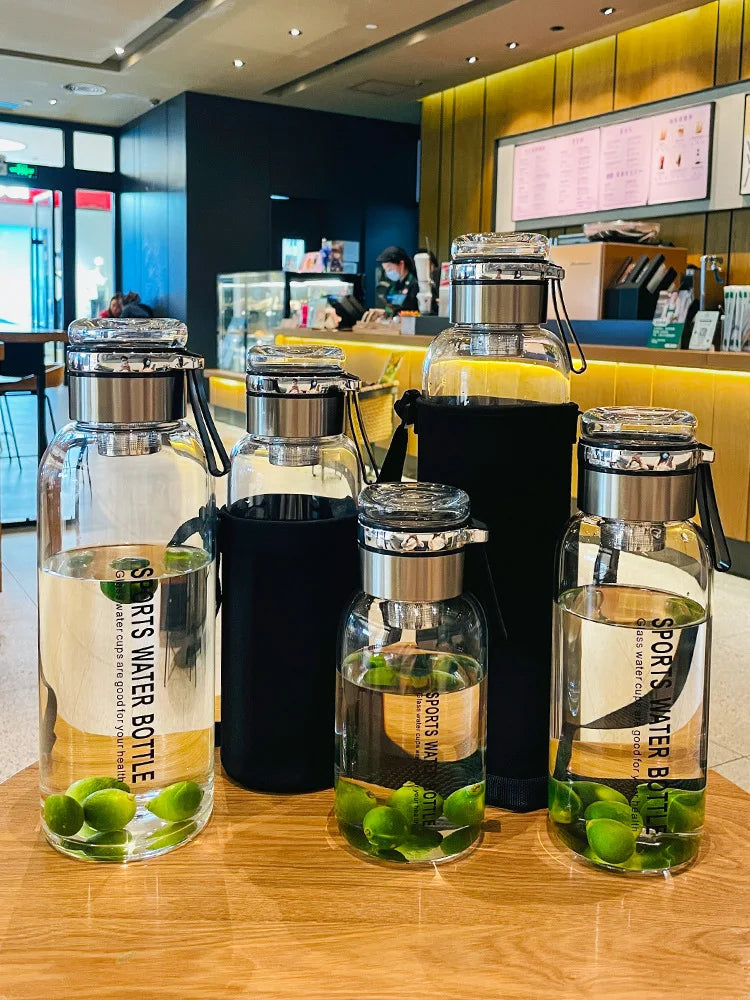 2L Carafe with Shoulder Strap, Sports Water Bottle Outdoor Travel Portable Leak-Proof Beverage Stainless Steel Water Bottle