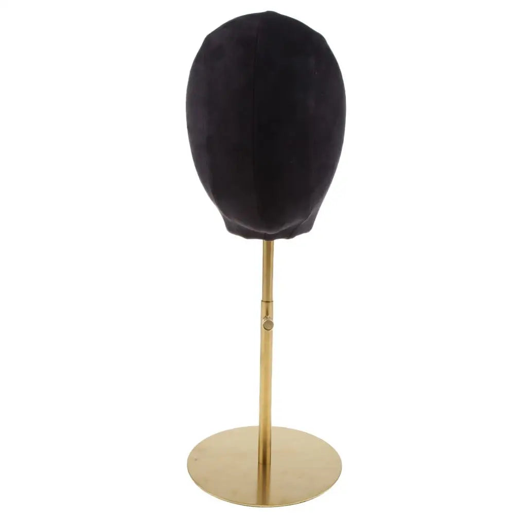 Premium 21'' Suede Cork Block Mannequin Head Wigs Display Stand Hat Glasses Cosmetology Model with Detachable Stand