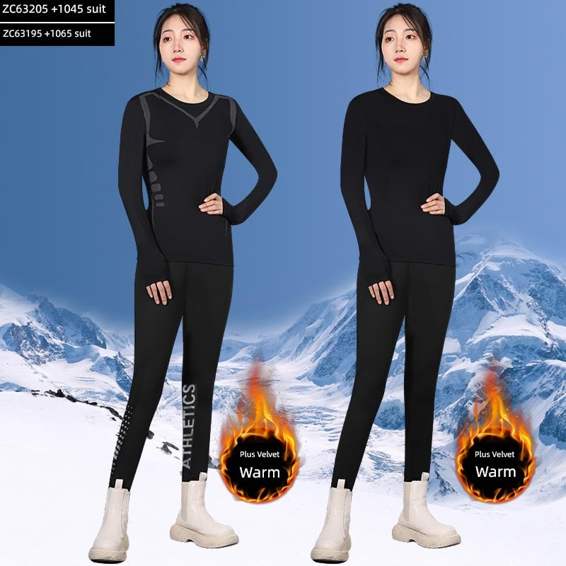 Ski Female Heattech Close-Fitting Fleece Hiking Quick Drying Clothes