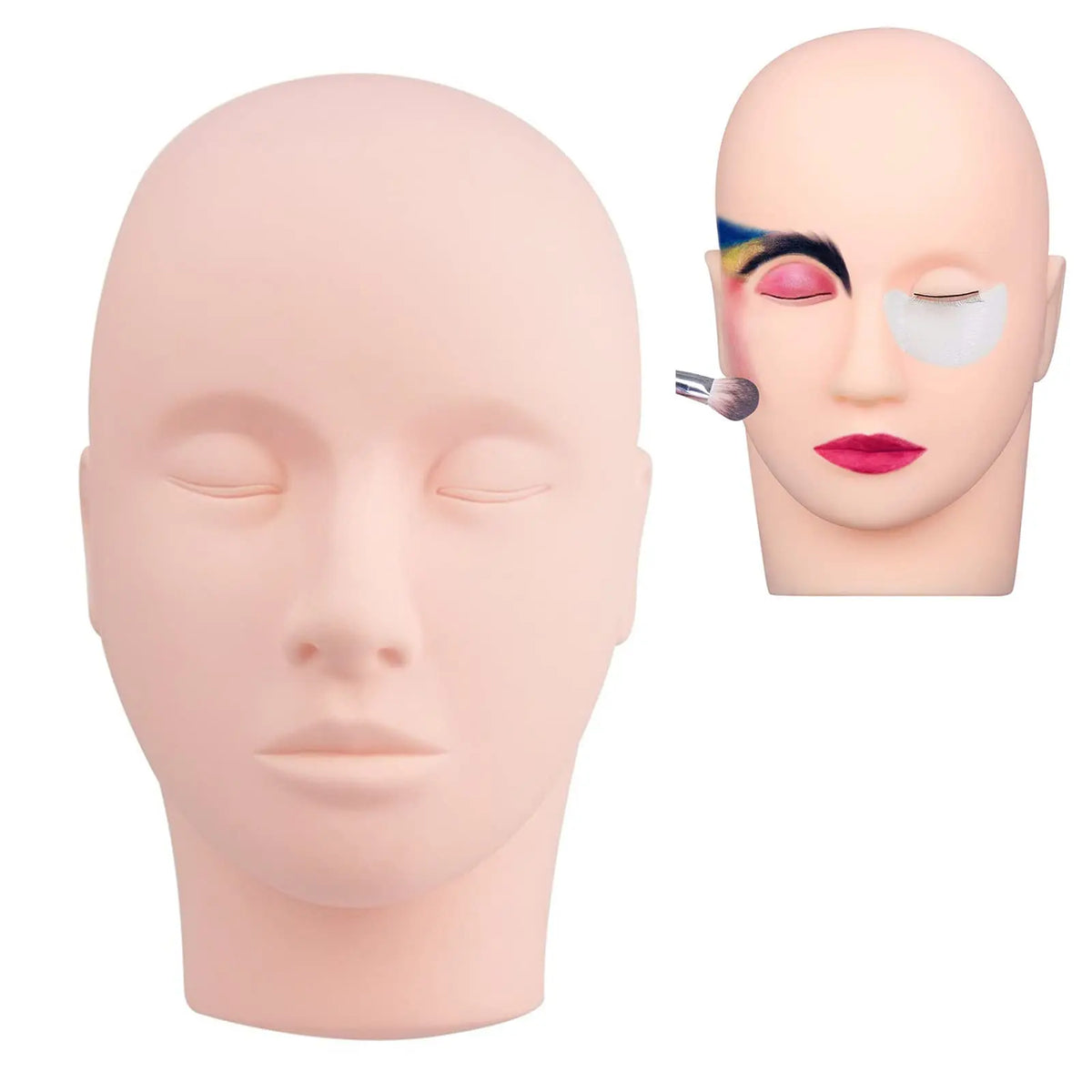 Lash Mannequin Head Professional Make Up Paint Eye Lash Extention Practice Training Head Soft Manikin Cosmetology Mannequin Doll