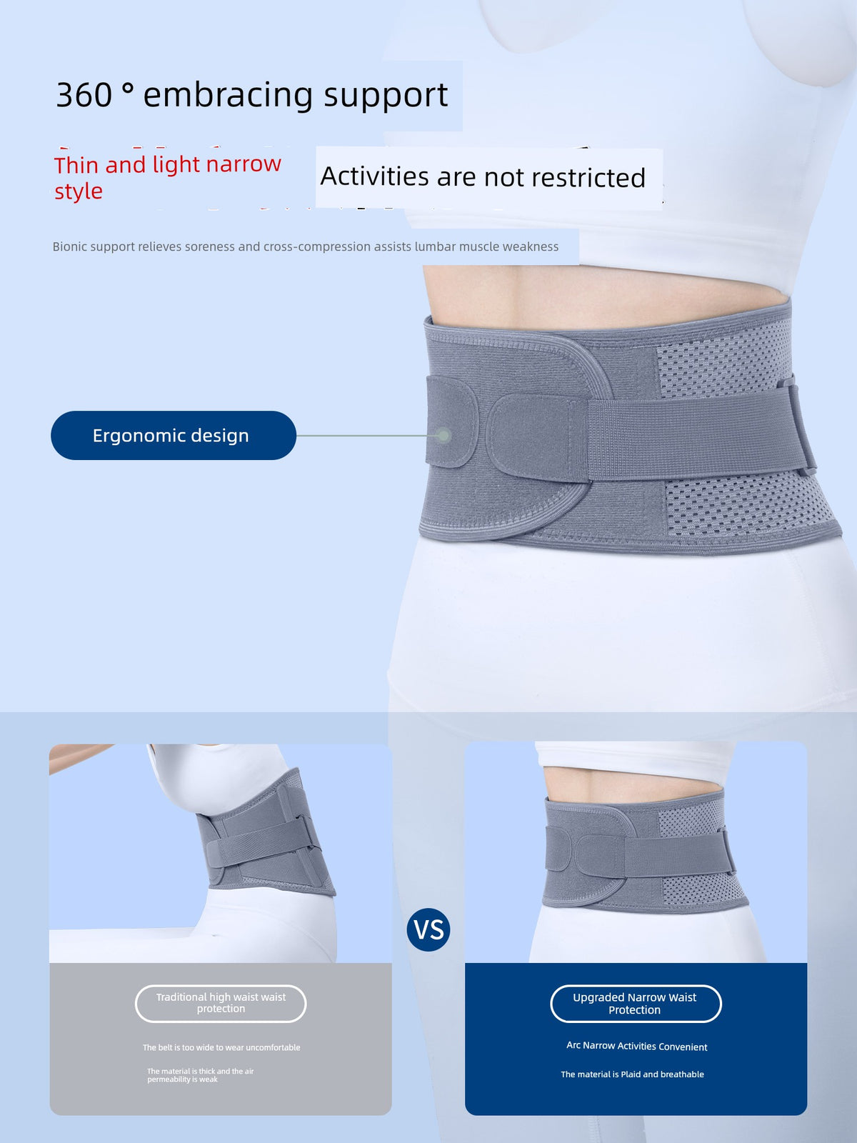 Breathable Long-Sitting Handy Gadget Medical Waist Supporter