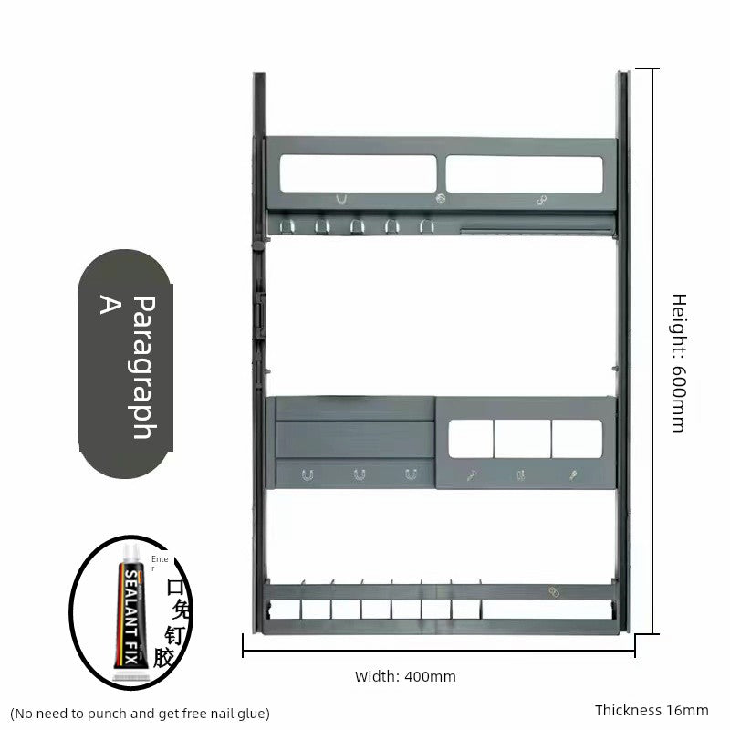Accessible Luxury Cosmetics Storage Rack Punch-Free Bathroom Cabinet