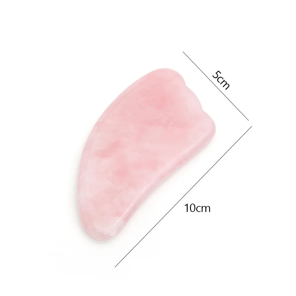 Rose Quartz Face Massager Gua Sha Scraper Natural Jade Stone Skin Care Massager for Body Facial Neck Back Beauty Health Eye SPA
