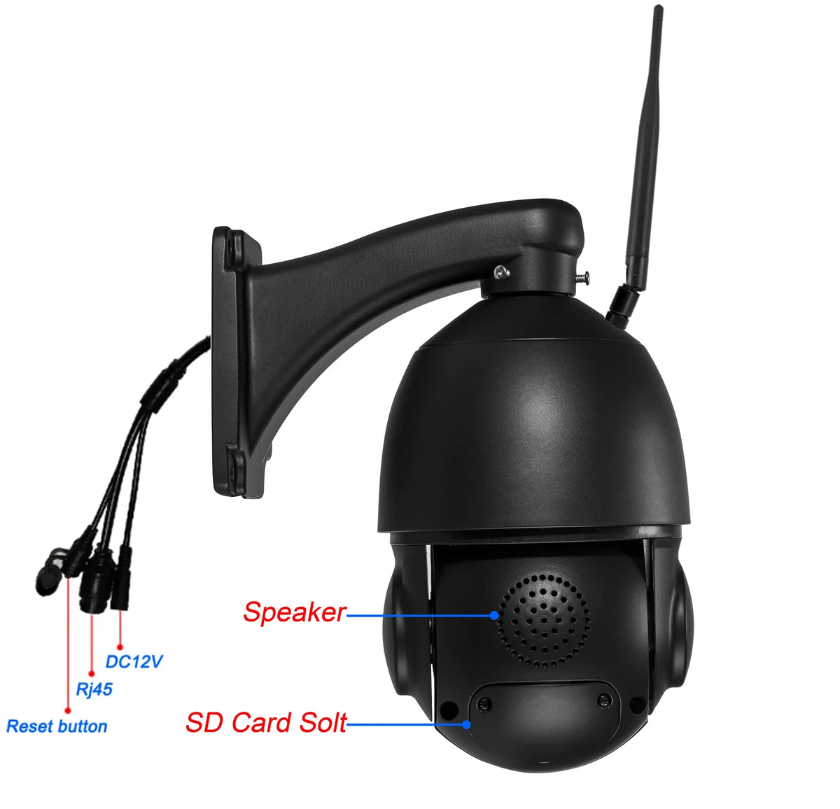 Max.256G Full Color Auto Tracking CamHi H.265+ 8MP 4K IMX415 54X Optical Zoom Audio Alarm WIFI POE PTZ 2 in 1 IP Security Camera