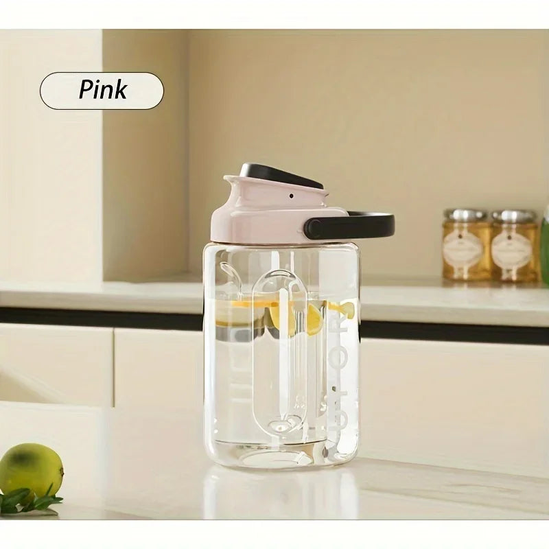 1pc Cold Water Kettle With Faucet Refrigerator Beverage Dispenser Multifunctional Camping Water Storage Bucket Large Capacity
