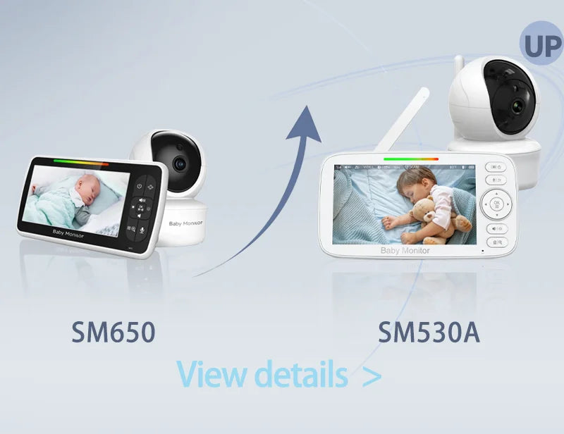Babystar 5inch Video Baby Monitor with Remote Pan-Tilt-Zoom Camera and Audio.Two Way Talk VOX Mode Lullabies BabyPhone