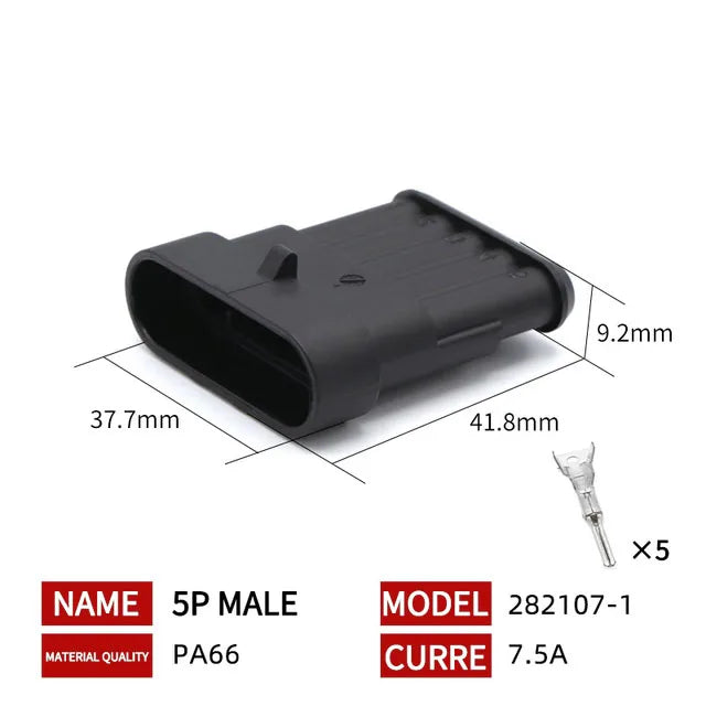20/50/100Sets AMP Waterproof Connector 1/2/3/4/5/6 Pin 12A IP68 Electrical Automotive Wire Connector Plug Terminals Truck Car