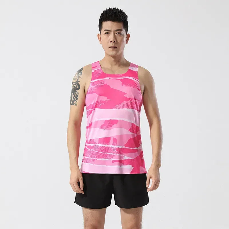 Adult Men Women Running Hiking Shirts Tight Gym Tank Top Fitness Marathon T-shirts Sport Exercise Basketball Vest Clothes D24
