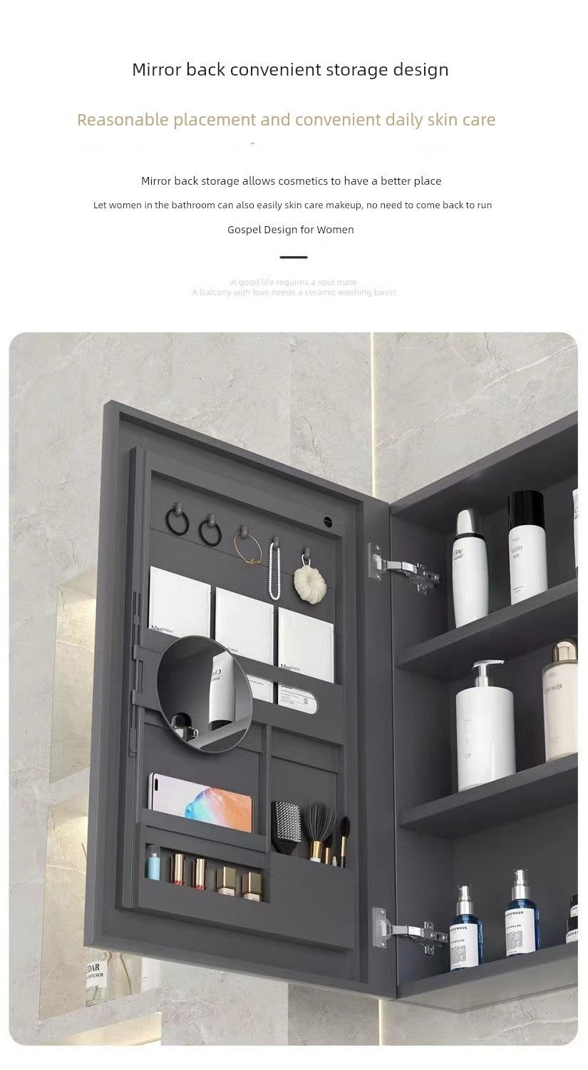 Accessible Luxury Cosmetics Storage Rack Punch-Free Bathroom Cabinet
