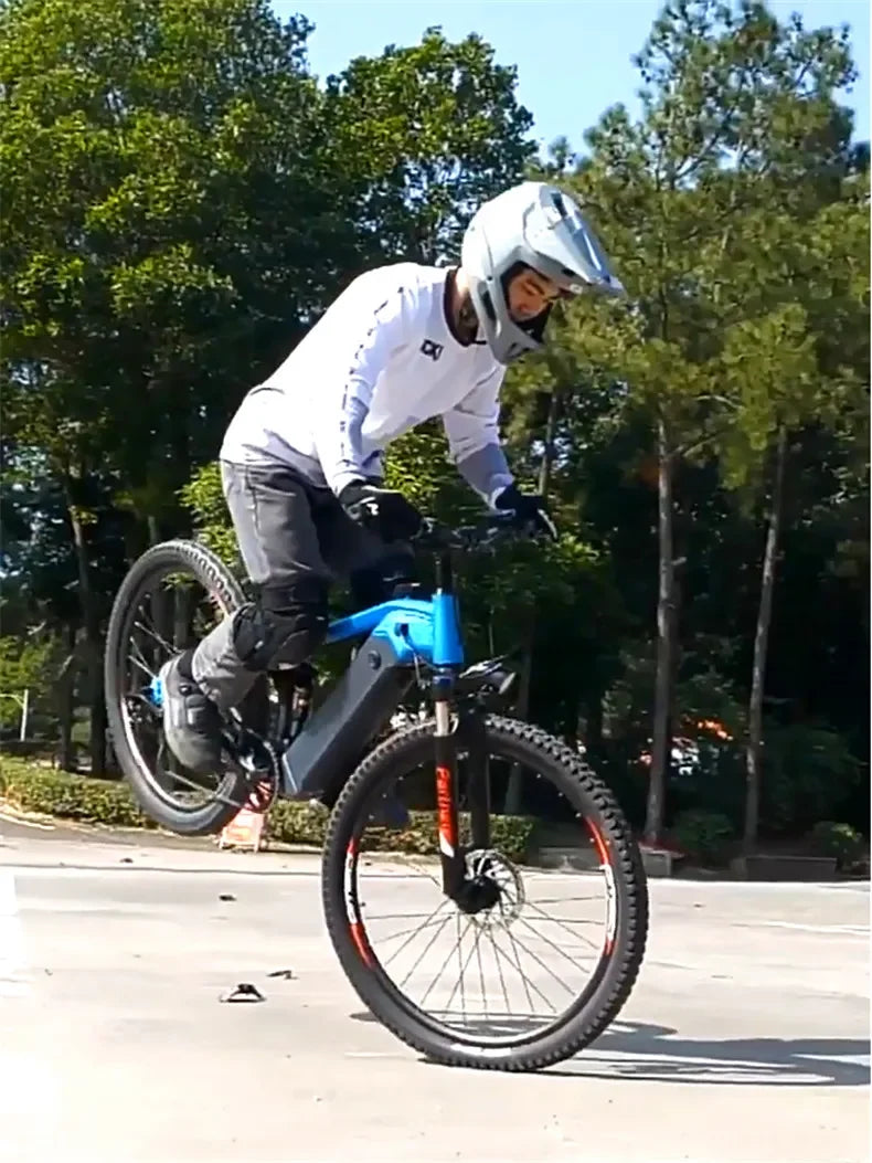New 26-inch mountain electric bike soft tail bike 1000W48V17AH hydraulic brakes rear-wheel drive hidden lithium battery 50km/h