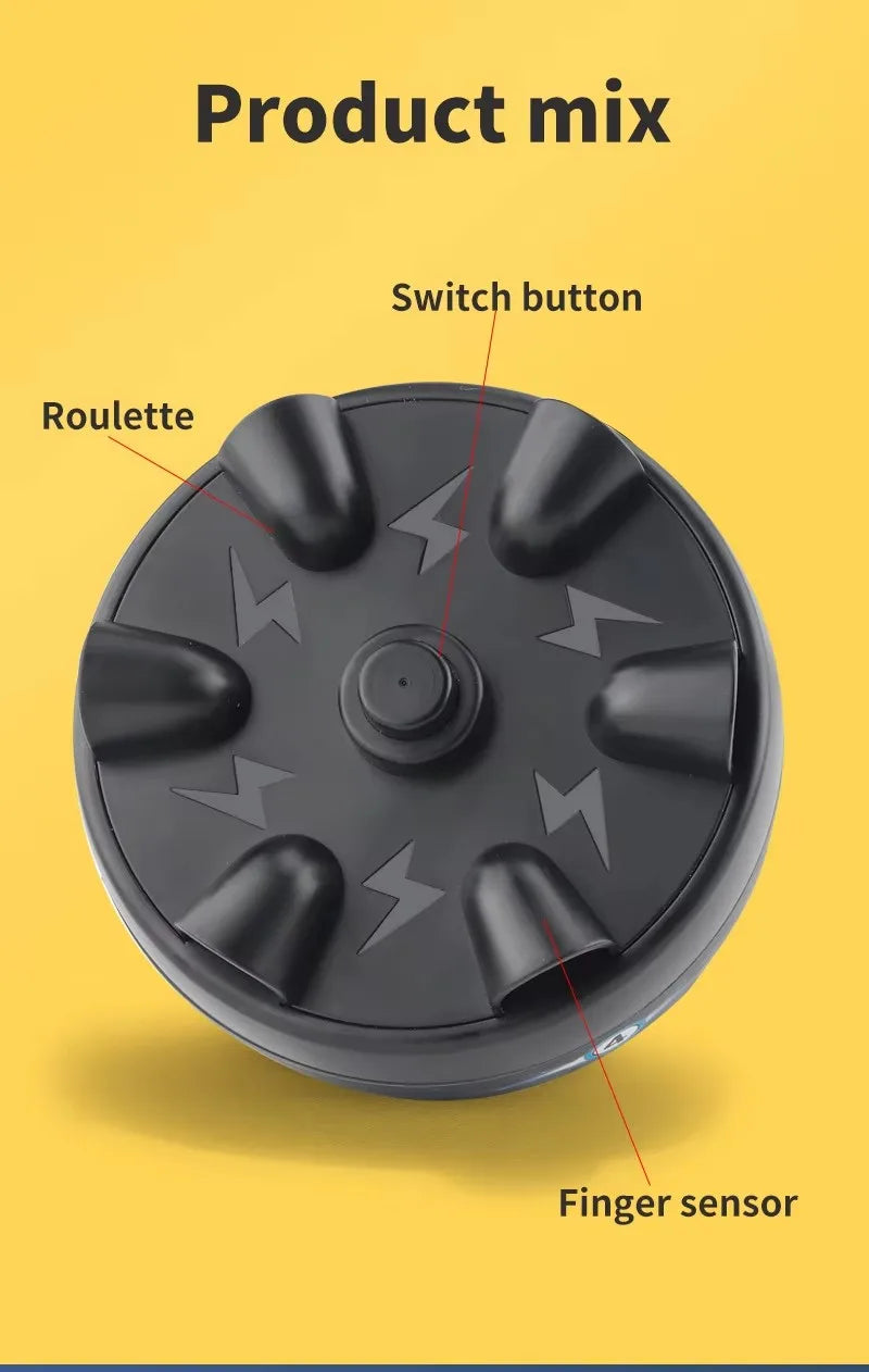 Funny Electric Shock Polygraph Tricky Lie Detector Test Lucky Shock Roulette 6 Fingers Novelty Party Board Game Toys For Adults