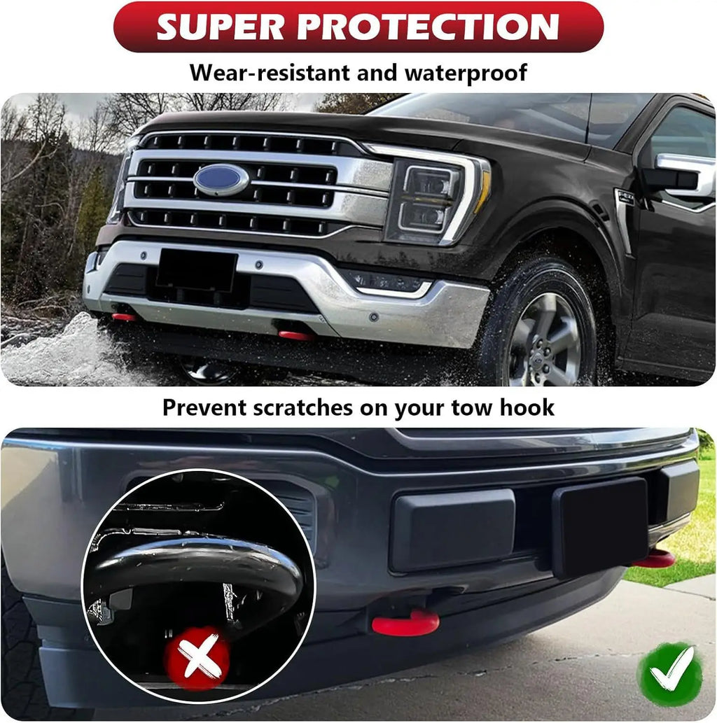 Sporty Car Accessories for Trailers Red Trailer Personalized Tow Hook 04-24 Ford F150 Mustang Drop Hitch Exterior Automobiles