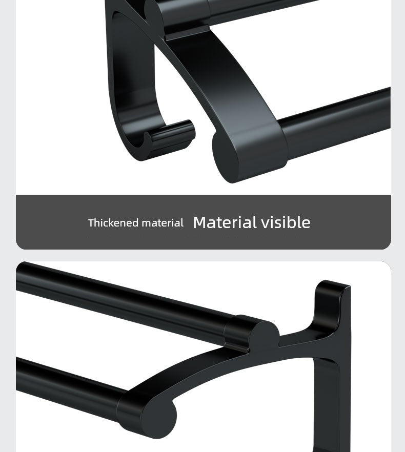 Wall-Mounted Alumimum Single Rod Toilet Towel Rack