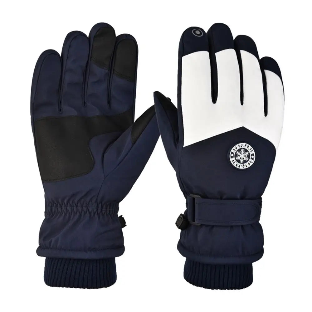 Outdoor Sports Touch Screen Winter Ski Gloves Warm Waterproof Velvet Gloves Korean Style Thermal Driving Gloves Outdooor