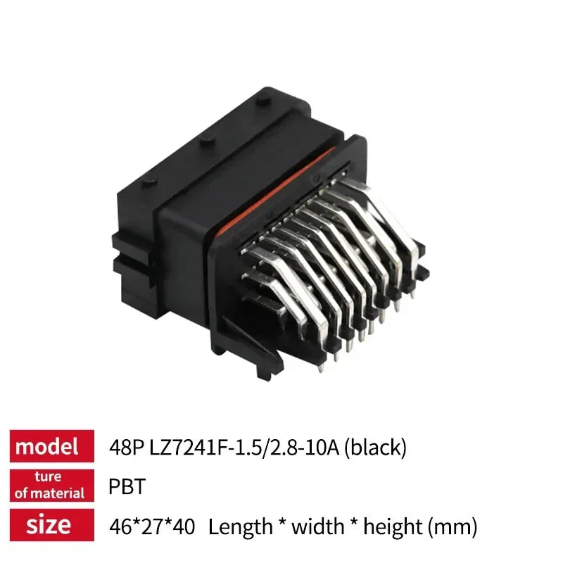 1/5sets ECU Car Controller Circuit Board Matching Aluminum Alloy Shell Box Plug Automotive Motor Auto Connector 48P
