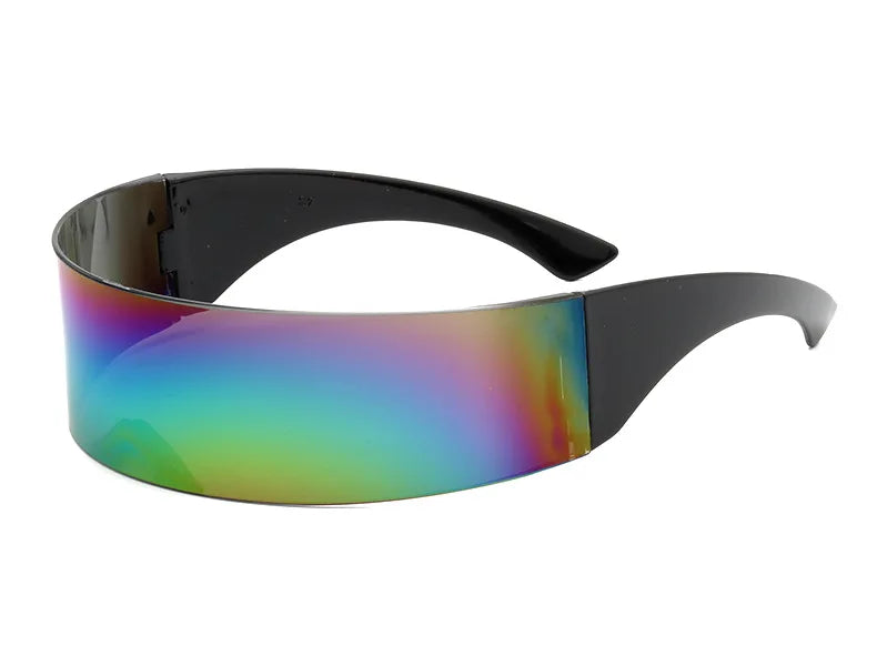 Novelty Metallic Silver Space Robot Party Eye Glasses     Soldier Sunglasses Unisex Photo Prop Goggles